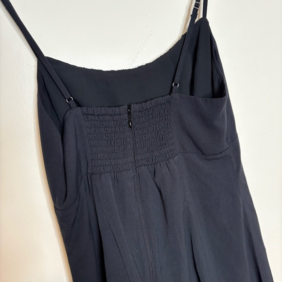 Abercrombie & Fitch Black Ruched Mini Slip Dress with Straps Size Small - Picture 3 of 8